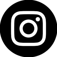 a black and white instagram icon in a circle