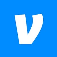 the letter v on a blue background